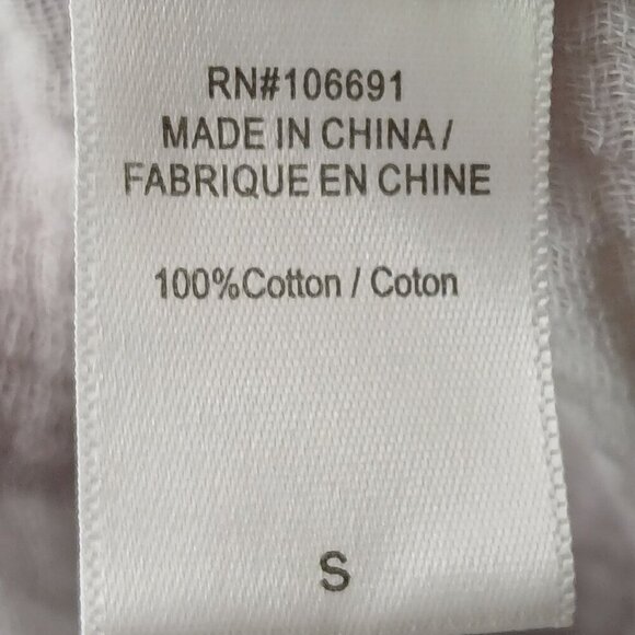 Young Fabulous & Broke Oversized Button Down 100% Cotton Top Gray/Purple Size S - Picture 6 of 6